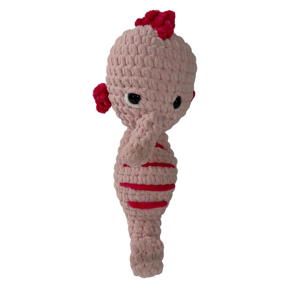 Hand Crocheted Pink Axolotl Plush 10 Inch